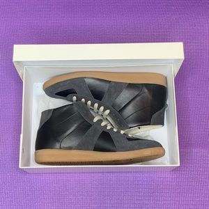 Maison Margiela Black mid top sneakers NEW